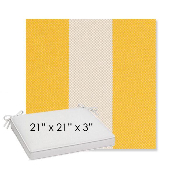 Picture of Rothko Lemonade | Sunbrella® 21" x 21" x 3" Outdoor Dining Cushion