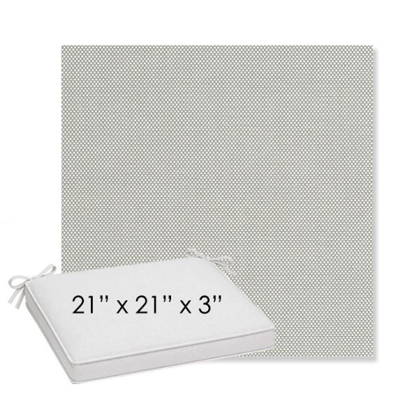 Picture of Sailcloth Seagull | Sunbrella® 21" x 21" x 3" Outdoor Dining Cushion
