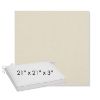 Picture of Savane White | Sunbrella® 21" x 21" x 3" Outdoor Dining Cushion