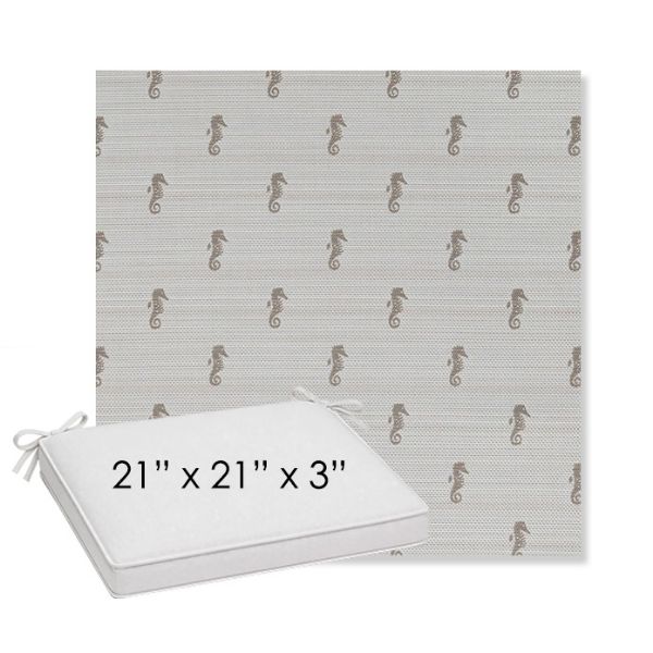 Picture of Schooner Plank | Sunbrella® 21" x 21" x 3" Outdoor Dining Cushion