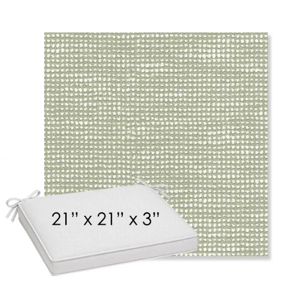 Picture of Slow Spirea | Sunbrella® 21" x 21" x 3" Outdoor Dining Cushion