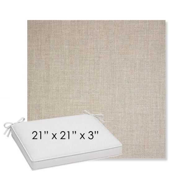 Picture of Switch Flax | Sunbrella® 21" x 21" x 3" Outdoor Dining Cushion