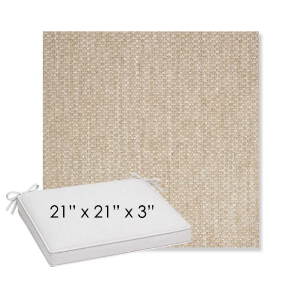 Picture of Tailored Putty | Sunbrella® 21" x 21" x 3" Outdoor Dining Cushion