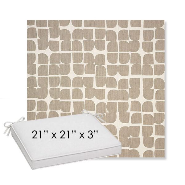 Picture of Toggle Driftwood | Sunbrella® 21" x 21" x 3" Outdoor Dining Cushion