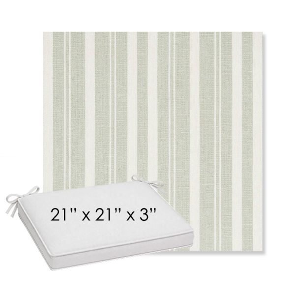 Picture of Tranquil Sage | Sunbrella® 21" x 21" x 3" Outdoor Dining Cushion