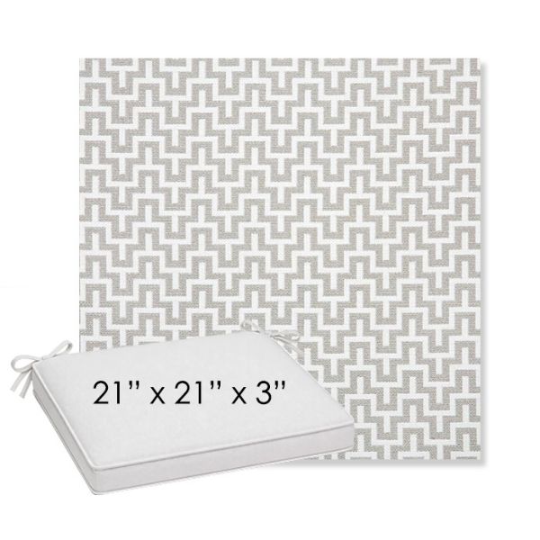Picture of Underline Dove | Sunbrella® 21" x 21" x 3" Outdoor Dining Cushion