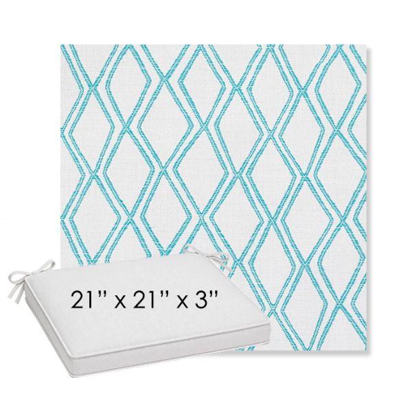Picture of Voyage Breeze | Sunbrella® 21" x 21" x 3" Outdoor Dining Cushion