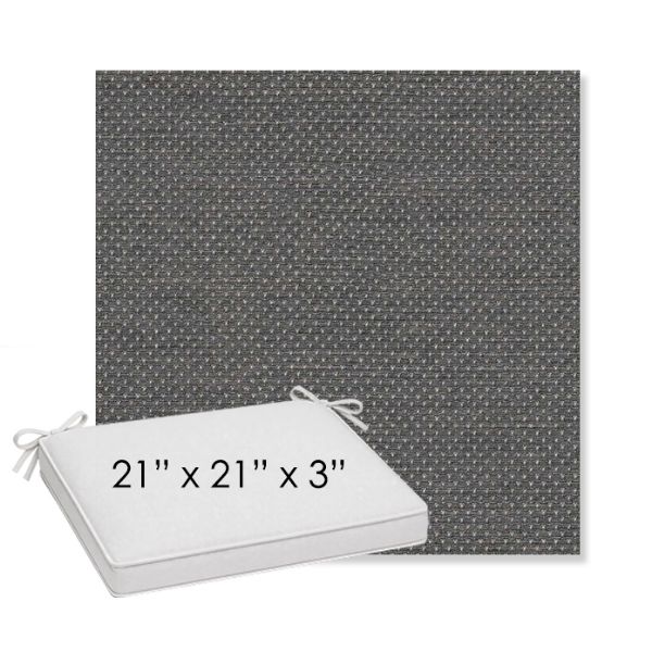 Picture of Wadi Steel | Sunbrella® 21" x 21" x 3" Outdoor Dining Cushion