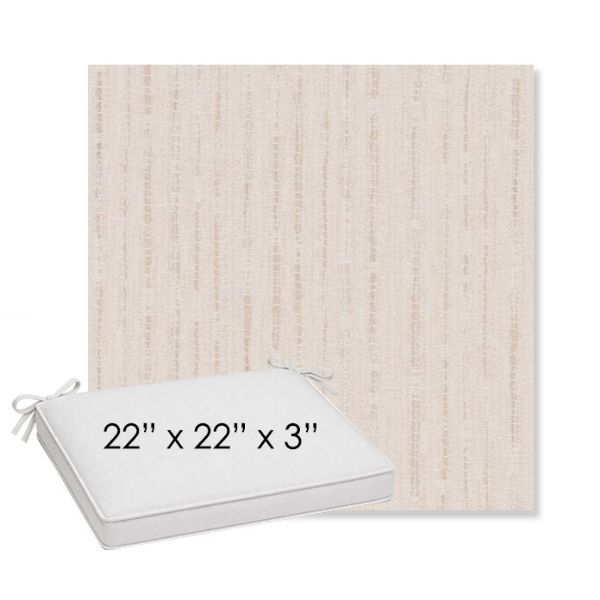 Picture of Abundant Parchment | Sunbrella® 22" x 22" x 3" Outdoor Dining Cushion