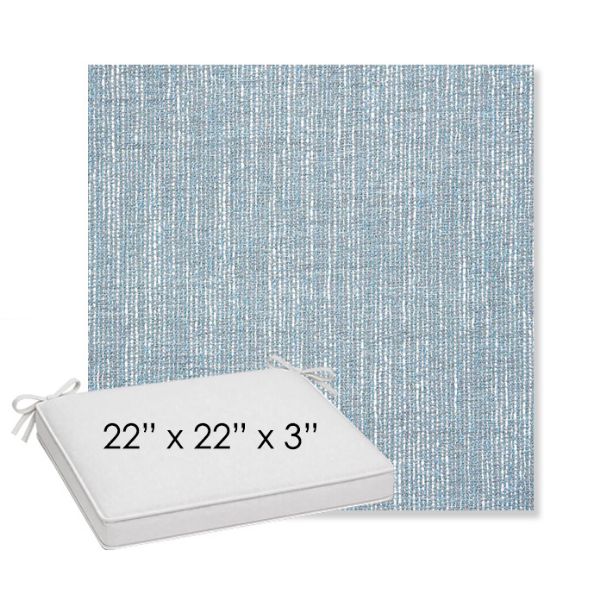 Picture of Adena Celeste | Sunbrella® 22" x 22" x 3" Outdoor Dining Cushion