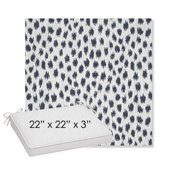 Picture of Agra Indigo | Sunbrella® 22" x 22" x 3" Outdoor Dining Cushion