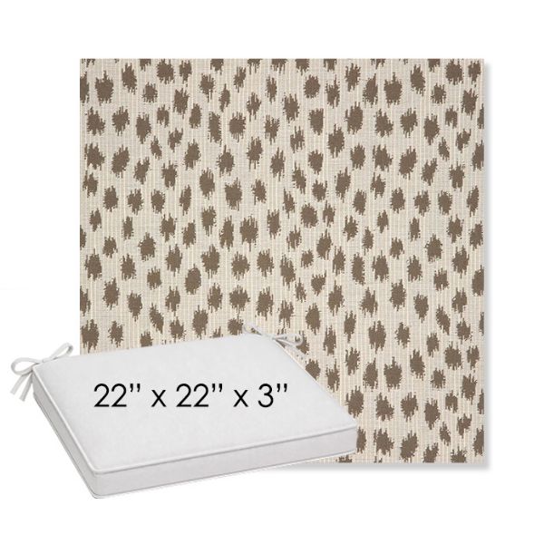 Picture of Agra Pebble | Sunbrella® 22" x 22" x 3" Outdoor Dining Cushion