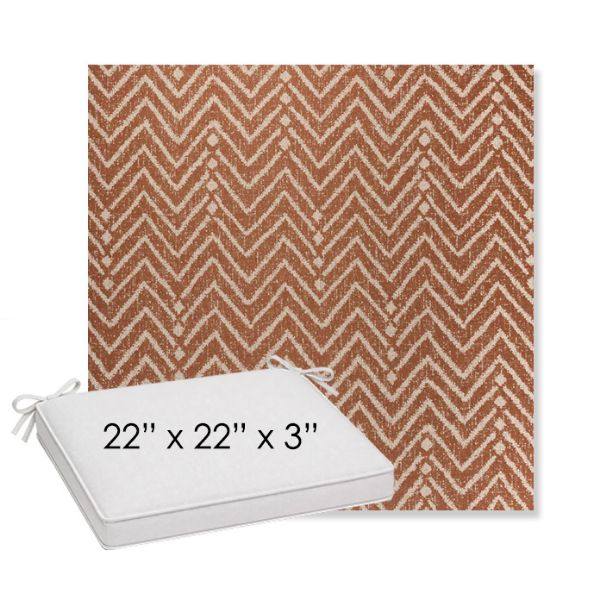 Picture of Argo Clay | Sunbrella® 22" x 22" x 3" Outdoor Dining Cushion