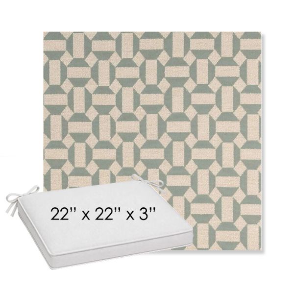 Picture of Assemble Mist | Sunbrella® 22" x 22" x 3" Outdoor Dining Cushion
