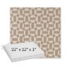 Picture of Assemble Sand | Sunbrella® 22" x 22" x 3" Outdoor Dining Cushion