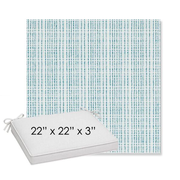 Picture of Benson Lagoon | Sunbrella® 22" x 22" x 3" Outdoor Dining Cushion