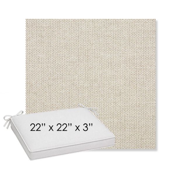 Picture of Blend Linen | Sunbrella® 22" x 22" x 3" Outdoor Dining Cushion
