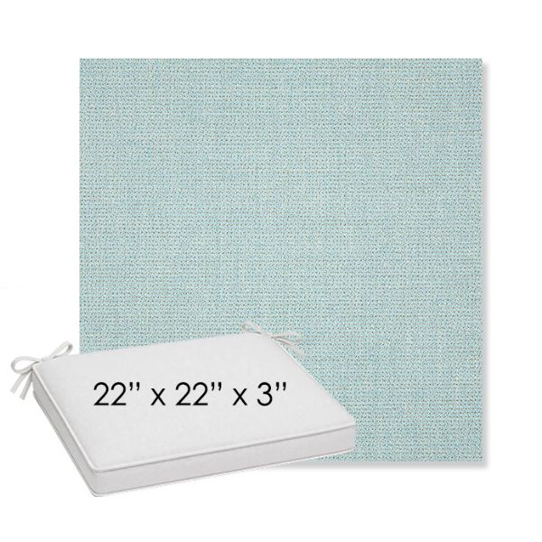 Picture of Bliss Dew | Sunbrella® 22" x 22" x 3" Outdoor Dining Cushion