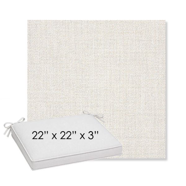 Picture of Bliss Linen | Sunbrella® 22" x 22" x 3" Outdoor Dining Cushion
