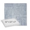 Picture of Boro Indigo | Sunbrella® 22" x 22" x 3" Outdoor Dining Cushion