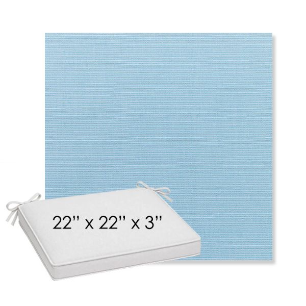 Picture of Canvas Air Blue | Sunbrella® 22" x 22" x 3" Outdoor Dining Cushion