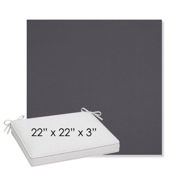 Picture of Canvas Ardoise | Sunbrella® 22" x 22" x 3" Outdoor Dining Cushion