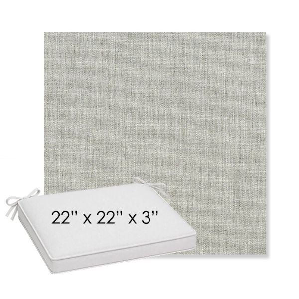 Picture of Canvas Granite | Sunbrella® 22" x 22" x 3" Outdoor Dining Cushion