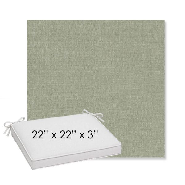 Picture of Canvas Seasalt | Sunbrella® 22" x 22" x 3" Outdoor Dining Cushion