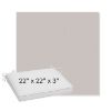 Picture of Canvas Silver Gray | Sunbrella® 22" x 22" x 3" Outdoor Dining Cushion