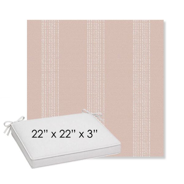Picture of Caper Blush | Sunbrella® 22" x 22" x 3" Outdoor Dining Cushion