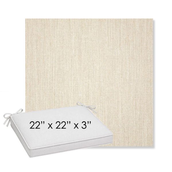 Picture of Cast Pumice | Sunbrella® 22" x 22" x 3" Outdoor Dining Cushion