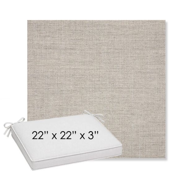 Picture of Cast Silver | Sunbrella® 22" x 22" x 3" Outdoor Dining Cushion