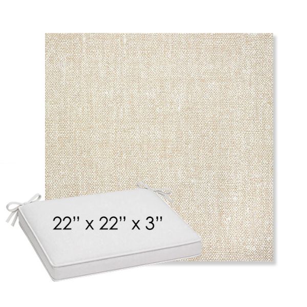 Picture of Chartres Cloud | Sunbrella® 22" x 22" x 3" Outdoor Dining Cushion