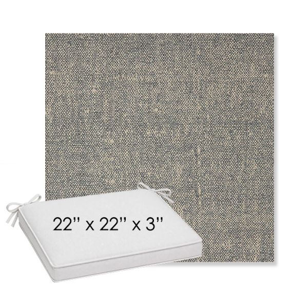 Picture of Chartres Graphite | Sunbrella® 22" x 22" x 3" Outdoor Dining Cushion