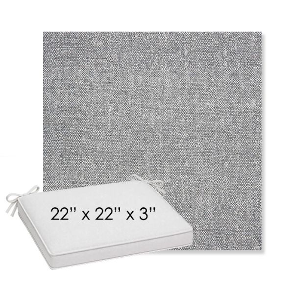 Picture of Chartres Gull | Sunbrella® 22" x 22" x 3" Outdoor Dining Cushion