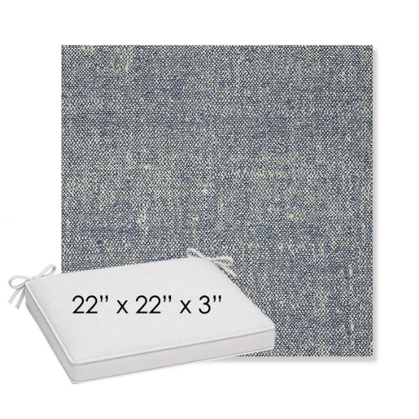 Picture of Chartres Storm | Sunbrella® 22" x 22" x 3" Outdoor Dining Cushion