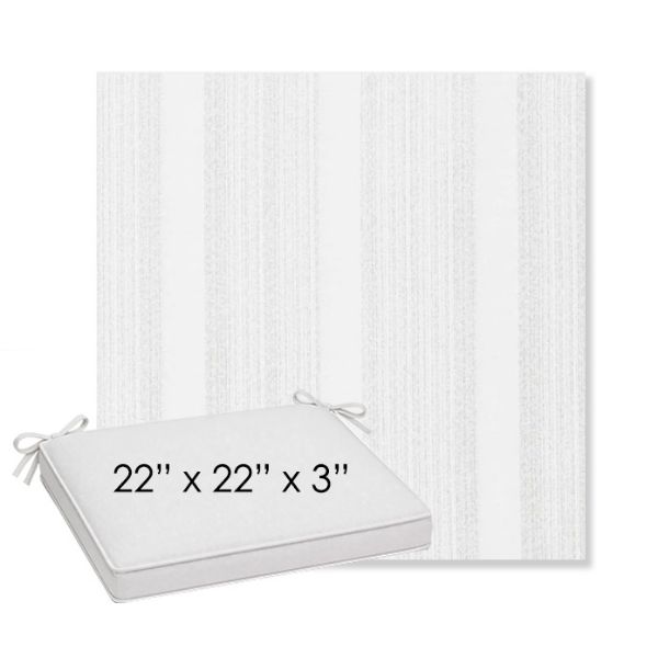 Picture of Compose Linen | Sunbrella® 22" x 22" x 3" Outdoor Dining Cushion