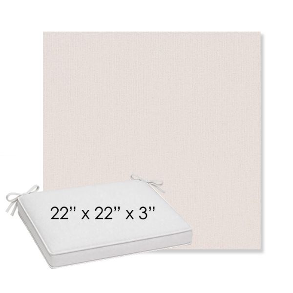 Picture of Dither Snow | Sunbrella® 22" x 22" x 3" Outdoor Dining Cushion