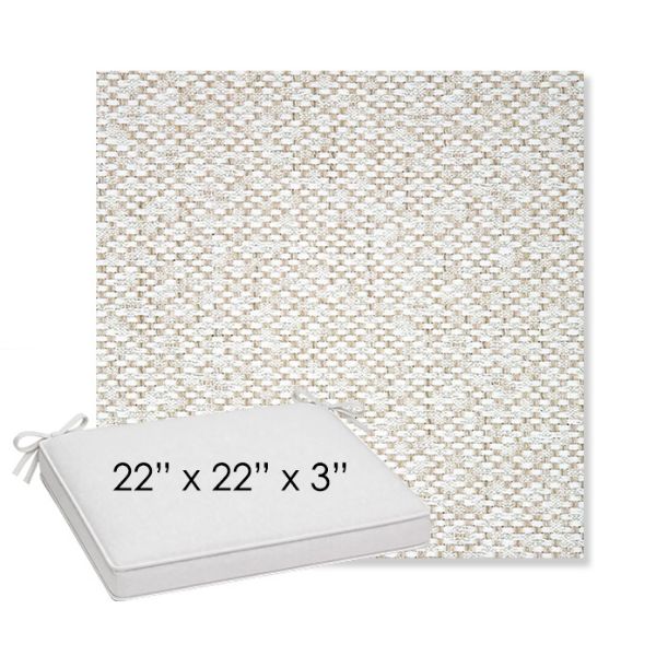 Picture of Dumont Stucco | Sunbrella® 22" x 22" x 3" Outdoor Dining Cushion