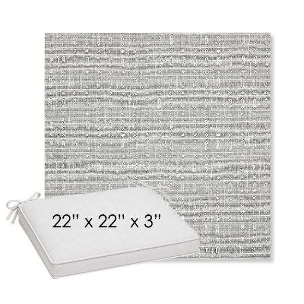 Picture of Embrace Pewter | Sunbrella® 22" x 22" x 3" Outdoor Dining Cushion