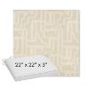 Picture of Escher Alabaster | Sunbrella® 22" x 22" x 3" Outdoor Dining Cushion