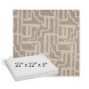 Picture of Escher Greige | Sunbrella® 22" x 22" x 3" Outdoor Dining Cushion