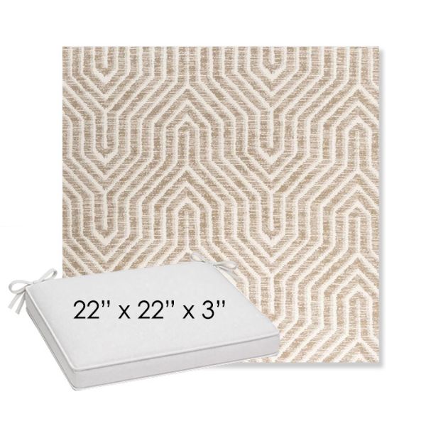 Picture of Etna Dune | Sunbrella® 22" x 22" x 3" Outdoor Dining Cushion