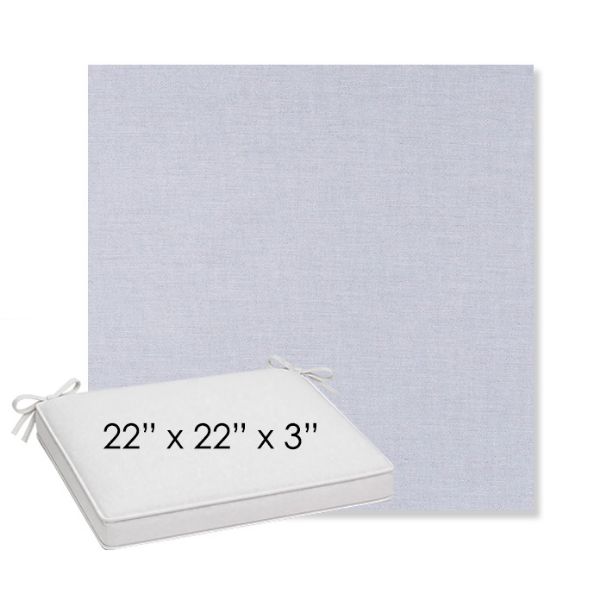 Picture of Exhale Sky | Sunbrella® 22" x 22" x 3" Outdoor Dining Cushion