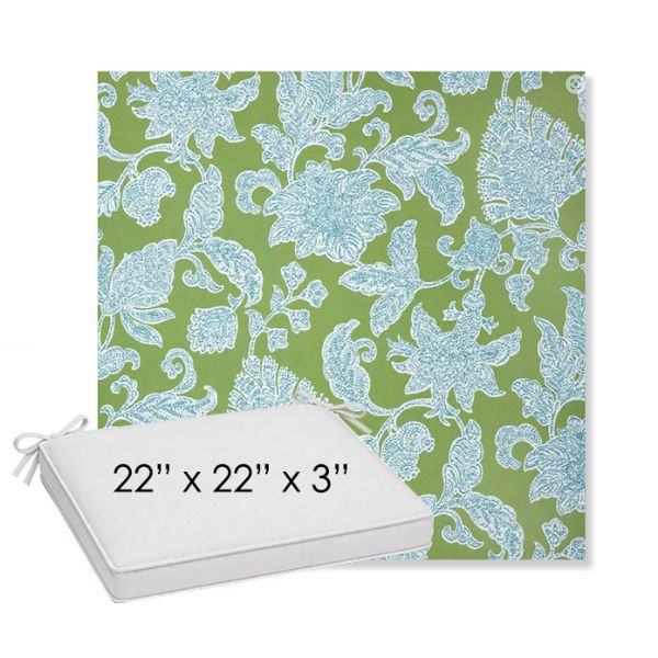 Picture of Floral Song Spring | Sunbrella® 22" x 22" x 3" Outdoor Dining Cushion