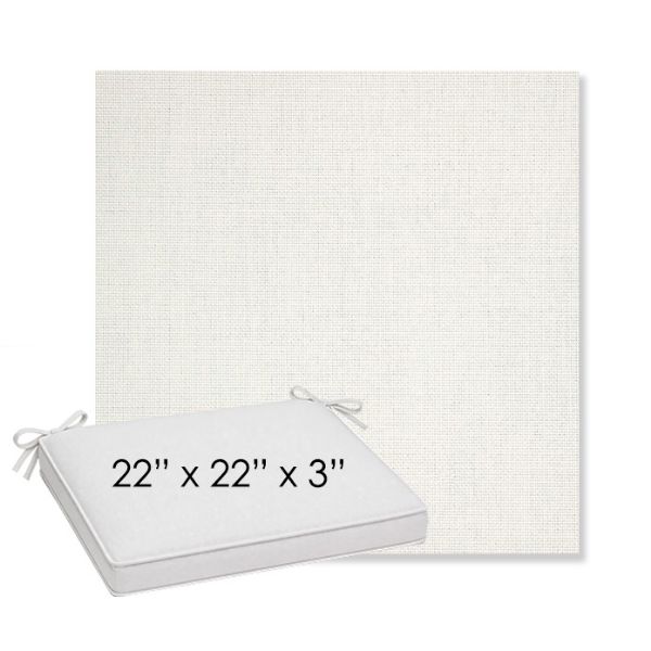 Picture of Idol Snow | Sunbrella® 22" x 22" x 3" Outdoor Dining Cushion