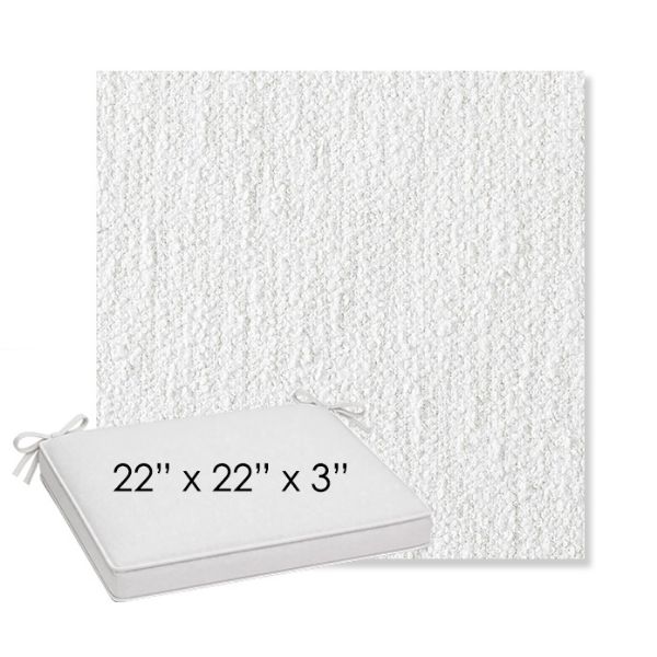 Picture of Improve White | Sunbrella® 22" x 22" x 3" Outdoor Dining Cushion