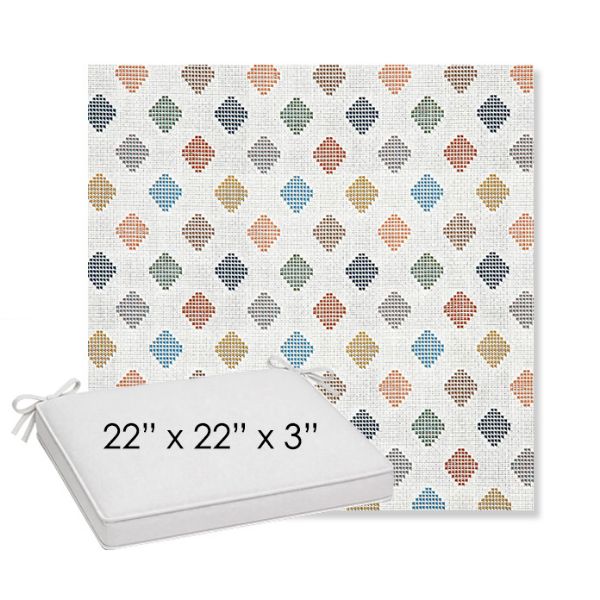 Picture of Infused Gem | Sunbrella® 22" x 22" x 3" Outdoor Dining Cushion
