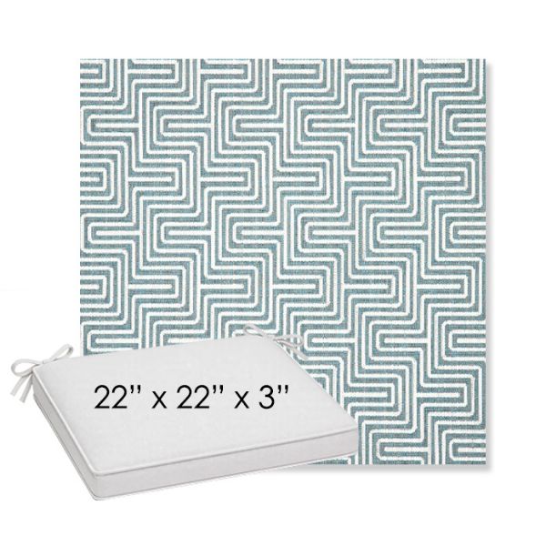 Picture of Key Figure Twilight | Sunbrella® 22" x 22" x 3" Outdoor Dining Cushion