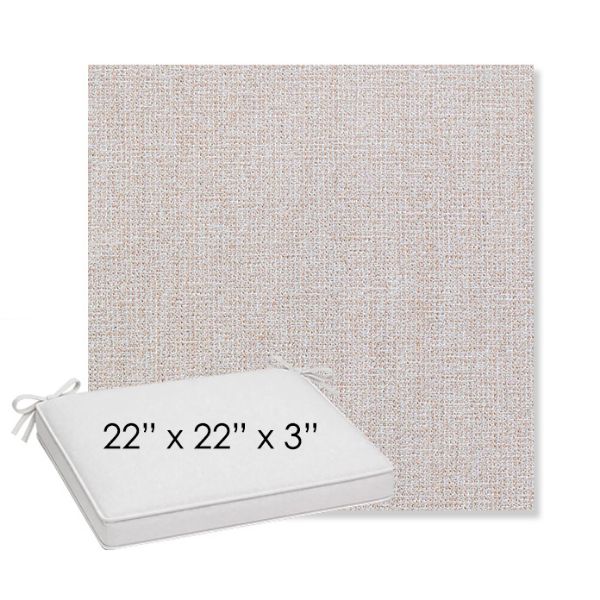 Picture of Kismet Flax | Sunbrella® 22" x 22" x 3" Outdoor Dining Cushion